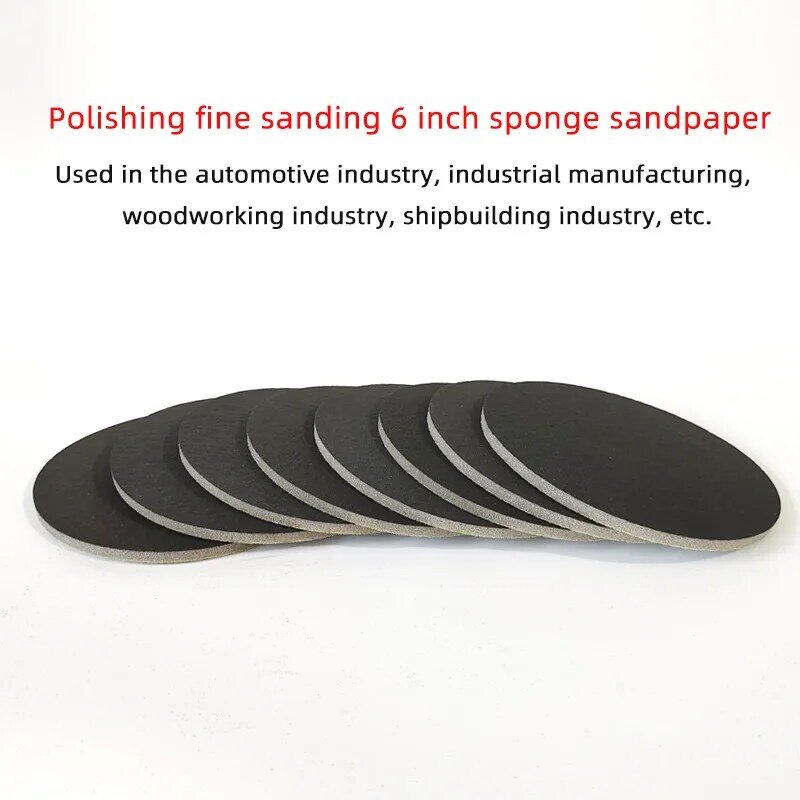 Sponge Automotive Sandpaper Disc Sander Sand Paper 6 Inch Flocking Grinding Paint Car Sheet Metal Furniture Mirka Abrasive tools