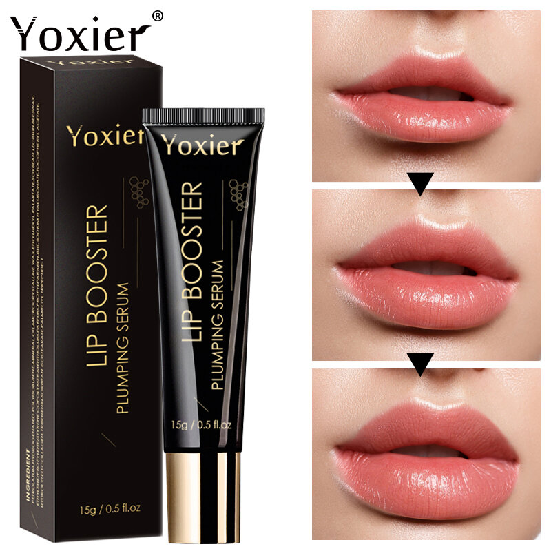Yoxier Pelembap Bibir Besar Seksi Minyak Gemuk Kolagen Plumper Lip Balm Lipstik Pelembap Cair Bernutrisi Tambahan Kilap Bibir Maximizer