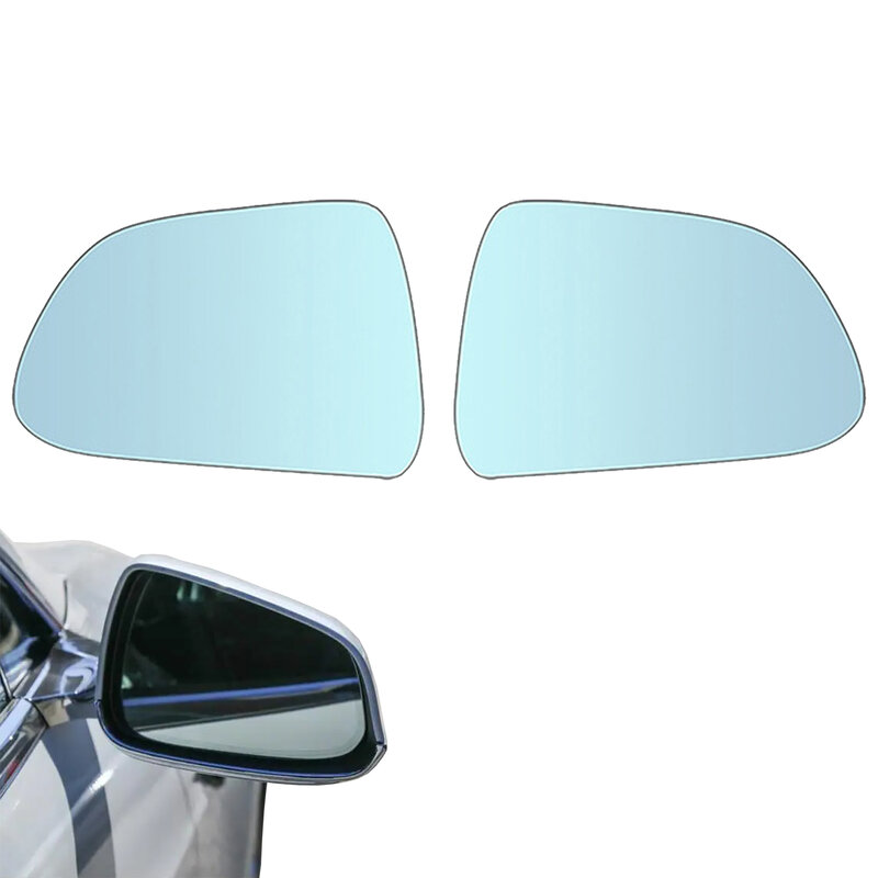 Car Side Rear View Mirror Blue Glass Lens | Left Right Wide View Oil & Water Proof Anti Glare Auto Accessories For Automobile