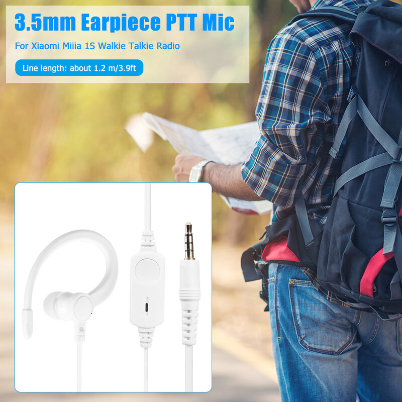 1.2m PTT Walkie Talkie auricolare microfono auricolari per Xiaomi Mijia 1S Radio