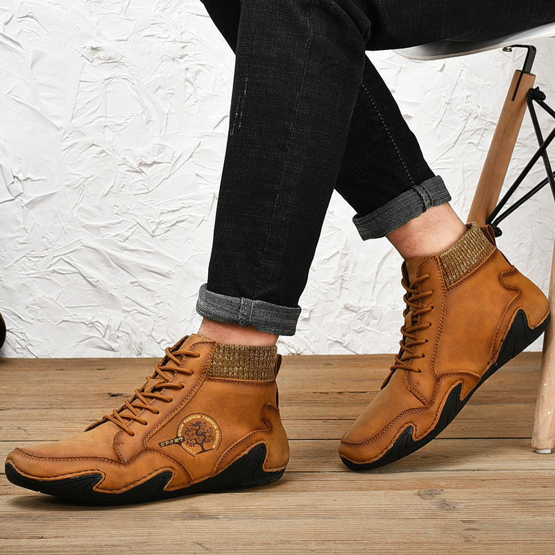 2022 frühjahr Neue Schuhe für Männer Atmungsaktive High Top Britischen Stil Martin Stiefel Männlich Outdoor Casual Mode-Designer Flache Turnschuhe