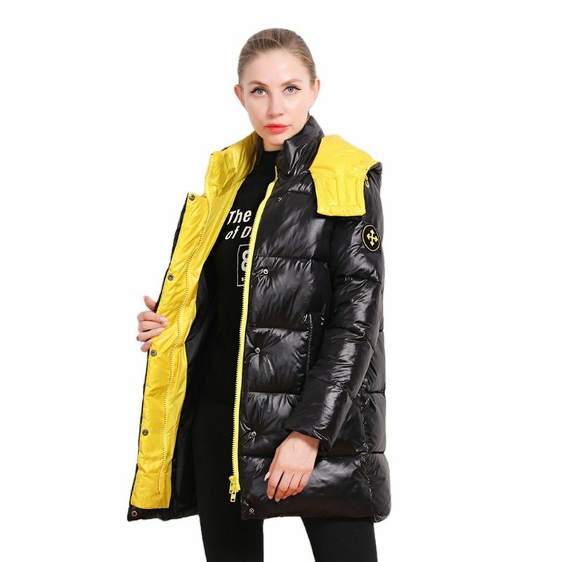 Ceprask 2022 nova jaqueta de inverno das mulheres de alta qualidade com capuz casaco moda feminina jaquetas inverno quente roupas casuais parkas outerwer