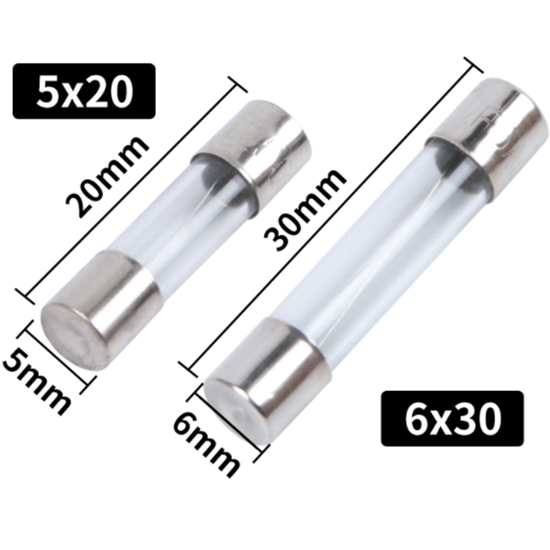 Juegos de surtido de fusibles de vidrio soplado rápido, 250 piezas, 5x20mm, 6x30mm, 250V, 1A-20A