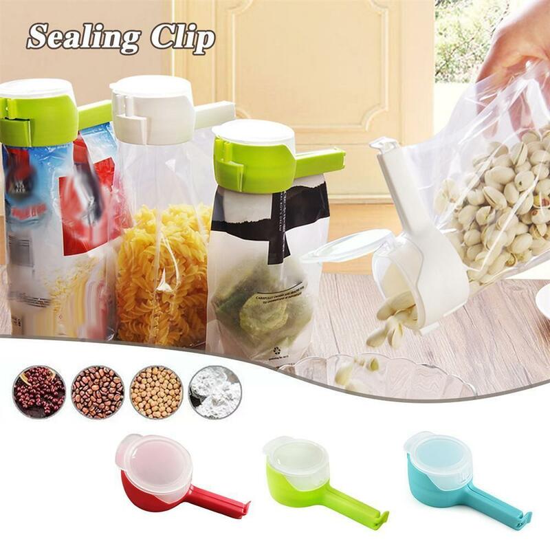 プラスチック製スナックシーリングクリップ,キッチンガジェット,食品を保管するための透明なシーリングクリップ,J9x5