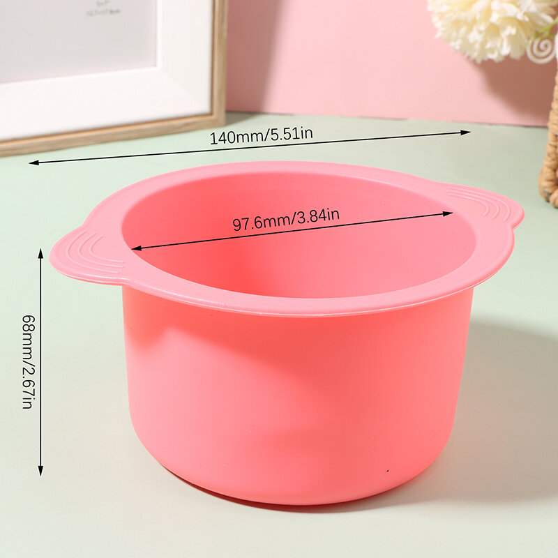 Wax Warmer Heat-resisting Replacement Silicone Bowls Hair Removal Wax  With Stirring Stick Non-Stick Pan Hair Removal Beauty