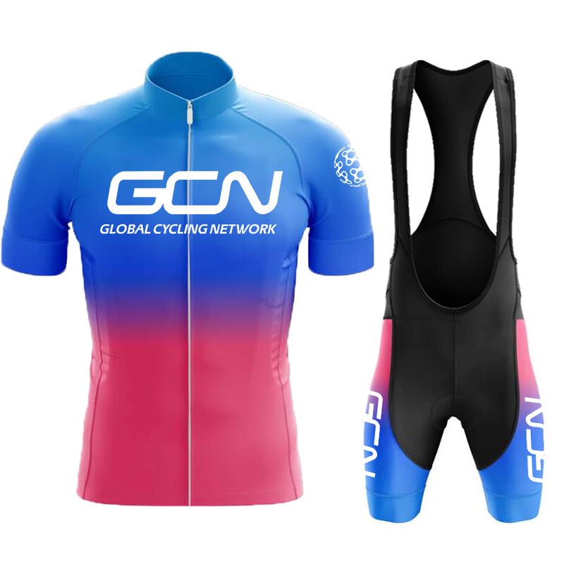 Nowy zestaw odzieży rowerowej GCN Team 2022 koszulka męska z krótkim rękawem szybkie suche ubrania MTB rower Uniforme Ropa Ciclismo Hombre Maillot