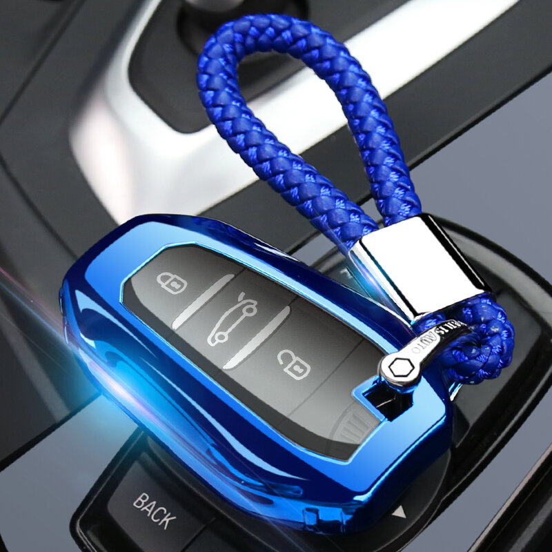 TPU Car Key Case Full Cover For Peugeot 308 408 508 2008 3008 4008 5008 Citroen C4 C4L C6 C3-XR Smart Shell Accessories keychain