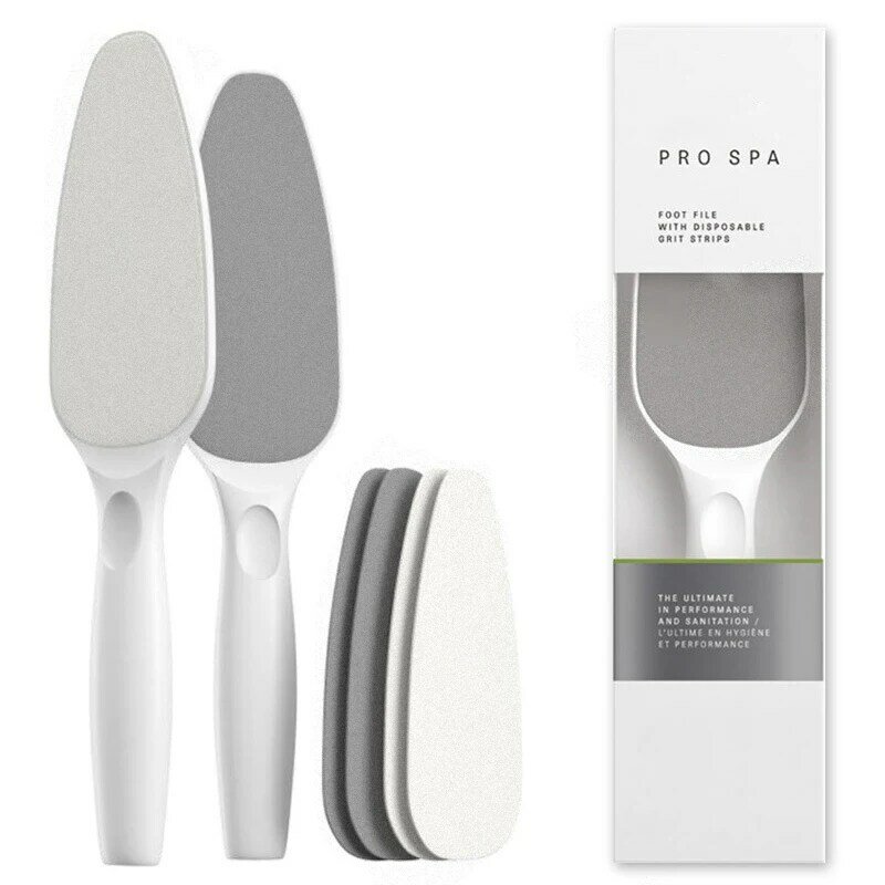 Double-Sided Stone Foot Rasp ส้น Hard Dead Skin แคลลัส Remover Exfoliating Pedicure Care Tool 4เปลี่ยนได้หิน