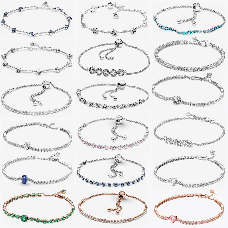 Gioielli di moda 2022 estate nuovi diamanti pieni per bracciali Pandoraer per le donne braccialetto di perline fai da te Femme regali per feste Pulseras