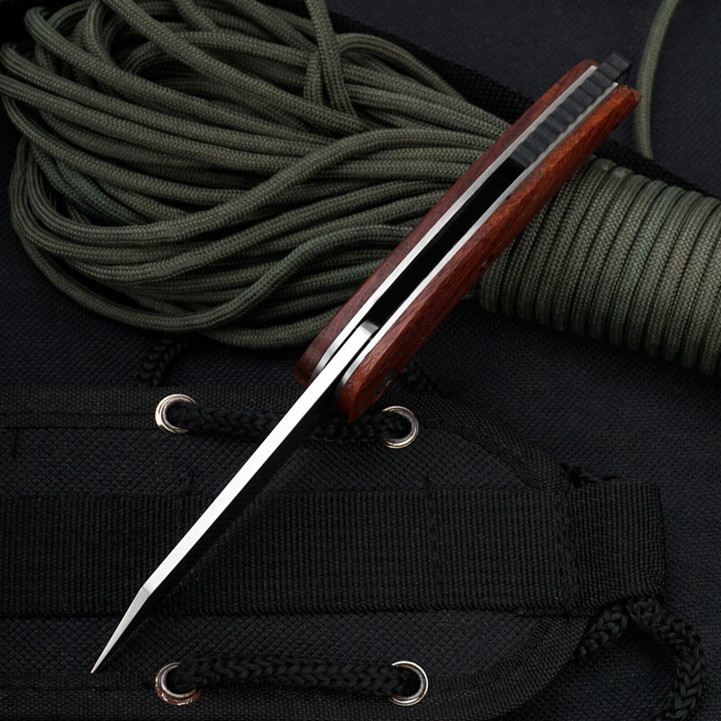 Высококачественный складной тактический нож D2 с деревянной ручкой, Карманный военный нож для выживания на природе, для ежедневного использования