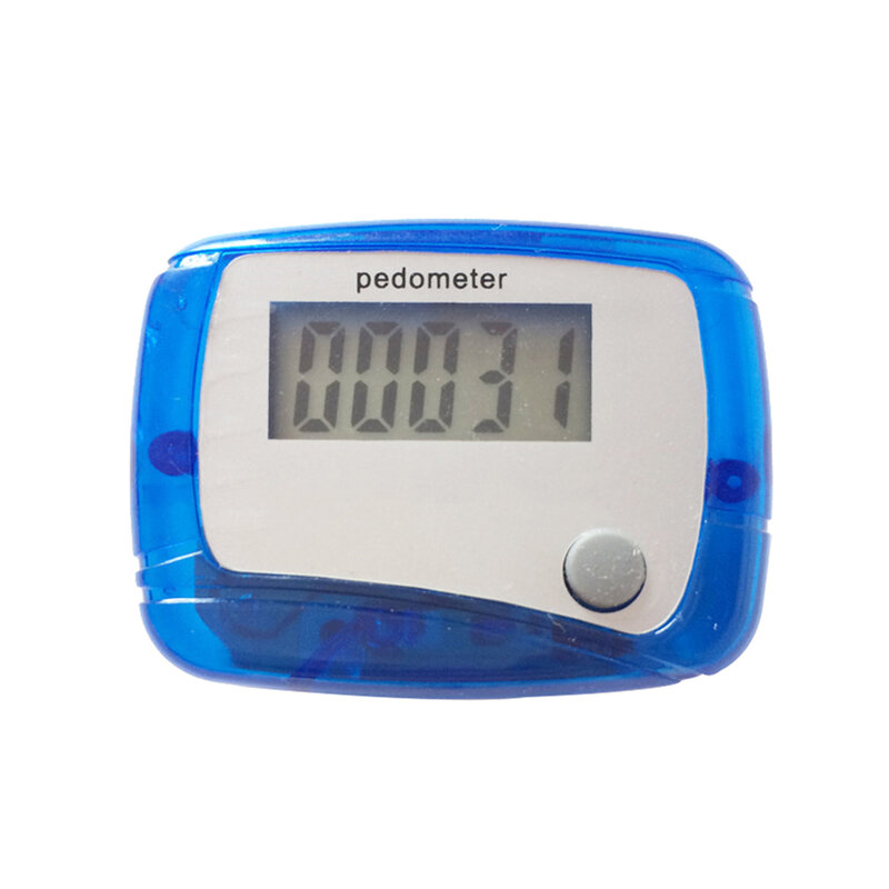 LCD Pedometer for Walking Running Jogging Training Step Counter Double Keys Mini Digital Calculation Clip-on Passometer