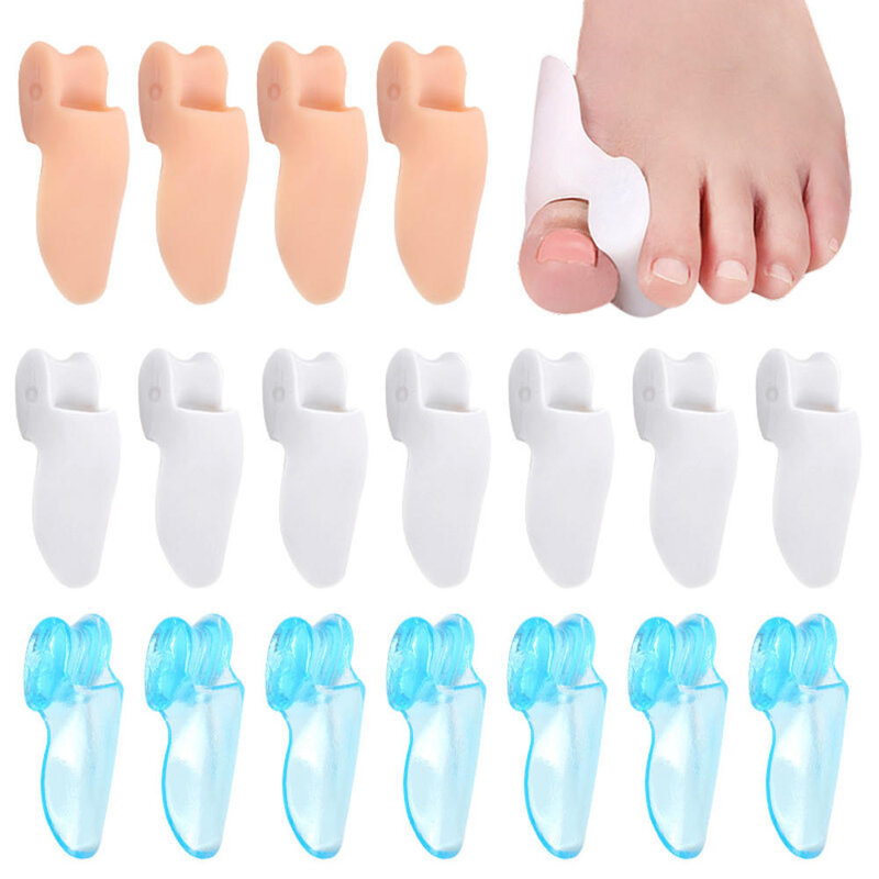2pcs Soft Silicone Toe Separator Professional Corrector For Women Men Big Foot Bone Separation Toe Cover Toe Divider Universal