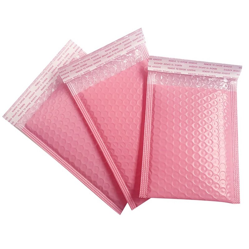 100PCS Foam Envelope Bags Self Seal Mailers Padded Envelopes With Bubble Mailing Bag Packages Bag Pink