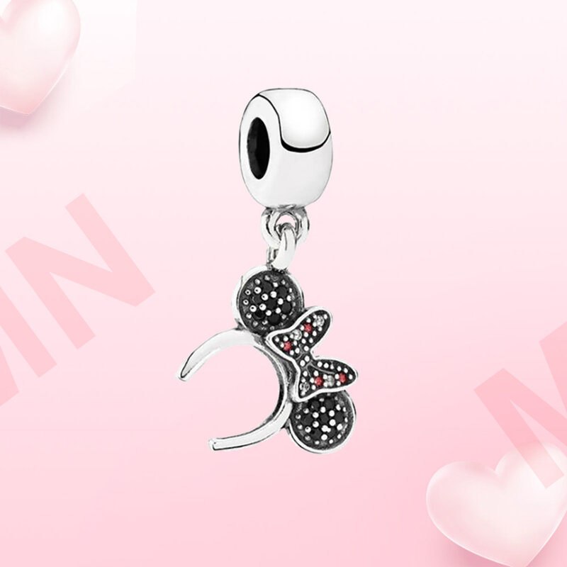 Fashion Ladies Mouse Jewelry Gift 925 Sterling Silver Bracelet DIY Designer Charm Suitable for Original Pandora Bracelet Beads