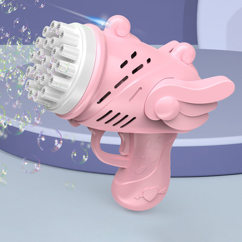 Bubble Gun elektryczna automatyczna bańka mydlana bańka maszyna dzieci przenośna impreza plenerowa zabawka LED Light Blower zabawki dla dzieci prezenty