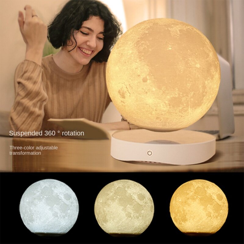 Магнитная подвеска Moon Mirror Base Маленькая Ночная лампа, высококачественный подарок на день рождения, подарок компании, оптовые украшения, 18 см
