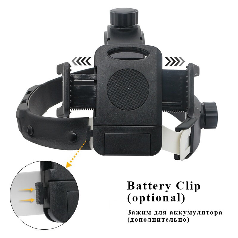 Fascia leggera per lenti dentali casco opzionale con Clip per batteria per faro lente d'ingrandimento dentale regolabile