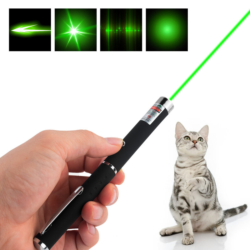 Juguete divertido para gatos, puntero láser de punto verde, azul y rojo, Medidor láser de seguridad de 3mW 405 532 650Nm, iluminación para gatos y mascotas, luz púrpura