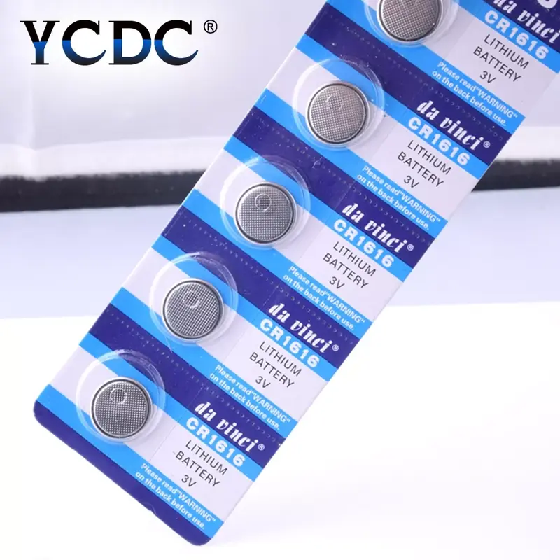 YCDC-Batería de botón de 15 piezas CR1616, pila de litio, 3V DL1616 LM1616 CR 1616, llave electrónica de coche, reloj de juguete remoto