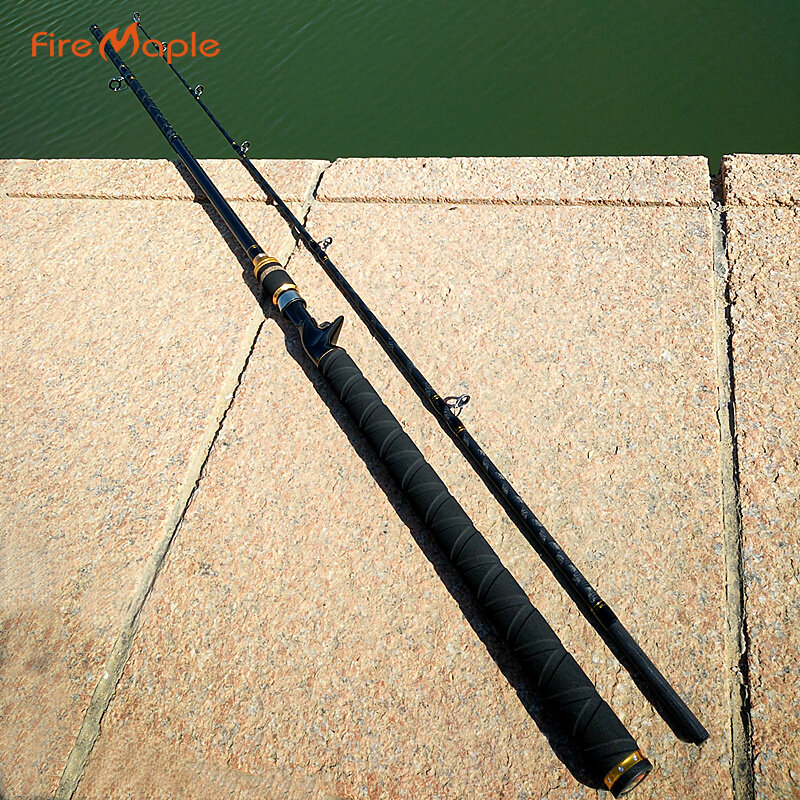 Fire Maple 2.18m carbon fishing rod long handle light spinning rod with 50cm ruler H power fast action lure 15-30g casting rod