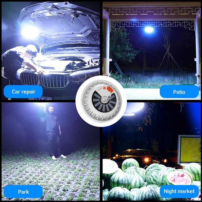 15600maH Solar Rechargeable LED Camping Lantern Strong Light Zoom Portable Flashlights Tent Lights Work Repair Lighting