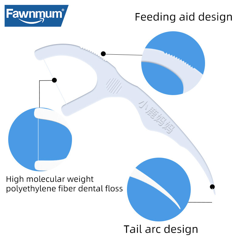 Fawnmum 300ชิ้น/ถุงทันตกรรม Floss Picks เดี่ยวบรรจุภัณฑ์ Oral สุขอนามัยการดูแลฟันสำหรับทำความสะอาดฟันฟันทั...