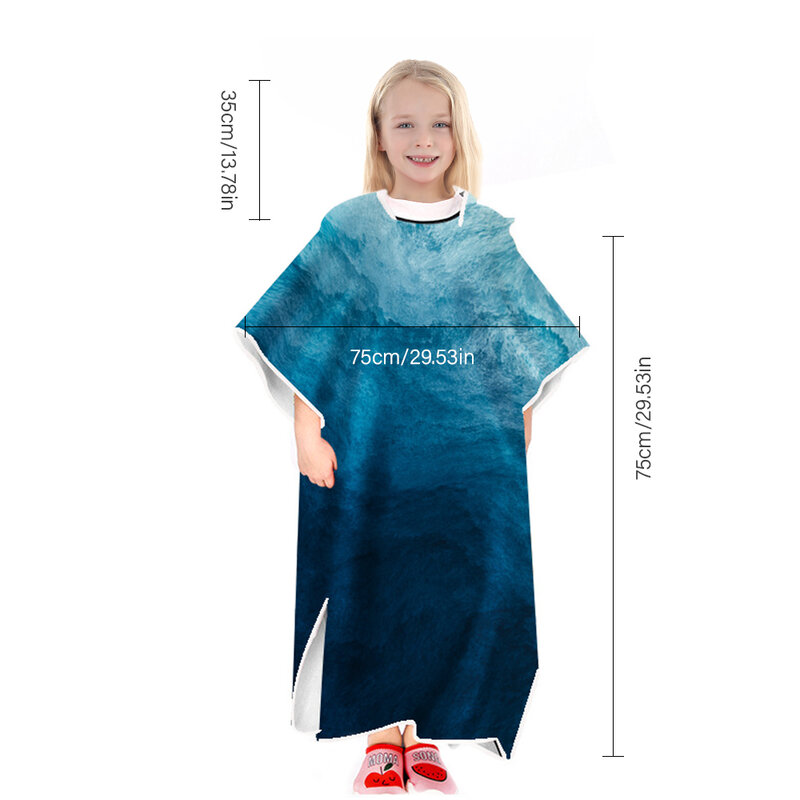 Trẻ Em Áo Choàng Tắm Thấm Hút Nhanh Khô Khăn Hood Kép Tắm Bãi Biển Thảm Bơi Áo Choàng Tắm khăn Tắm Đi Biển