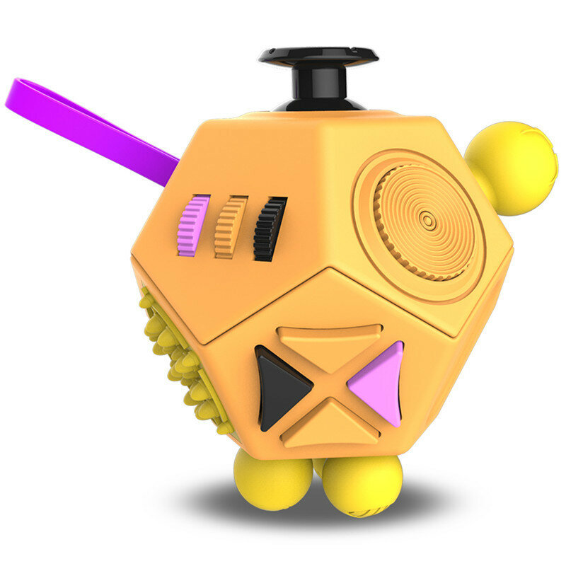 Edc Hand Voor Autisme Adhd Angst Relief Focus Kids 12 Kanten Anti-Stress Magic Stress Fidget Cube Speelgoed