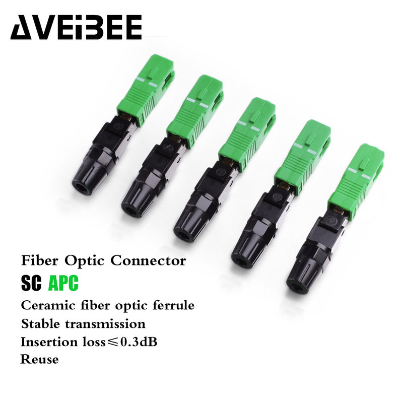 Kostenloser versand SC APC UPC Fiber Optic Schnelle Stecker Einzigen Modus fibra Optik Adapter ftth Schnell shakira Bereich Montage Werkzeuge
