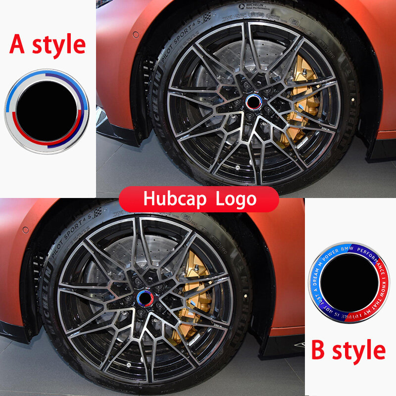 7X Front Hood Emblem For BMW 50th Anniversary Logo 82mm+Rear Badge 74mm+Wheel Hub Cap 68mm+Steering Wheel Sticker 45mm