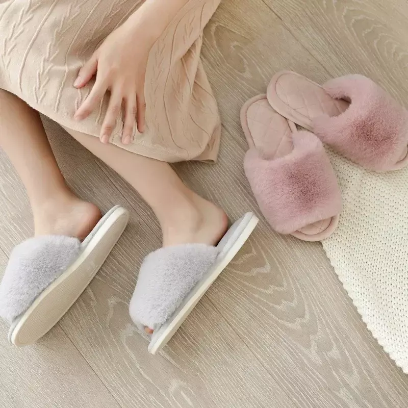 2023 Autumn and winter new hair slippers non-slip slippers home slippers I slippers Japanese warm slippers PD-184