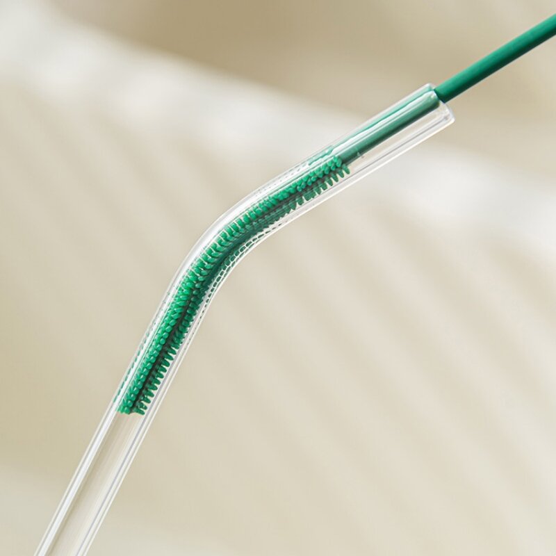 Spazzola per la pulizia della cannuccia in Silicone spazzola per la pulizia della cannuccia ecologica riutilizzabile strumento per la pulizia dei capelli morbidi non danneggia la cannuccia