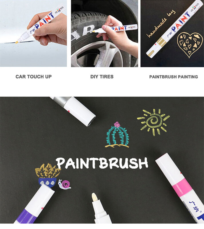 1 szt. 12 kolorów biały wodoodporny gumowy Marker permanentny opona samochodowa bieżnik środowiskowy malowanie graftti Pen