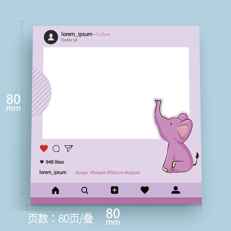 Coreano bonito golfinho bloco de memorando pequeno caderno dos desenhos animados estudantes criativo nota pegajosa material escolar papelaria kawaii mensagem tag