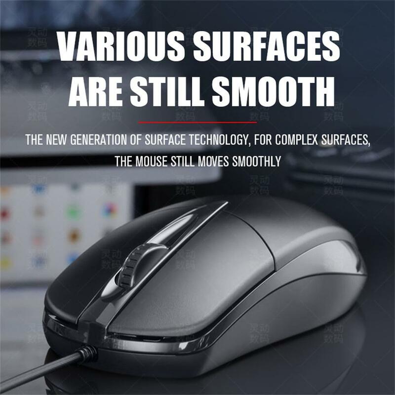 Professional Office Usb Optical Wired Gaming Mouse Ultra Slim Silent Ergonomic Design Computer Laptops Notebook Mouse Accessory