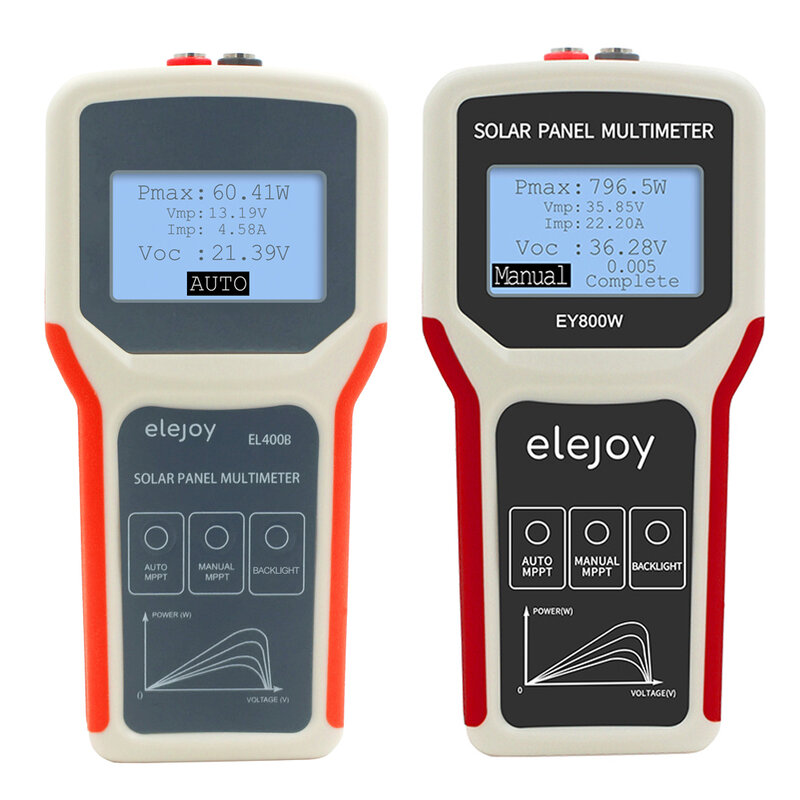 Ey800w mppt multímetro upgrades handheld portátil painel fotovoltaico supplys de energia multímetro automático manual mppt detecção