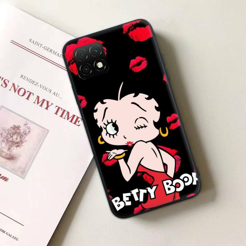 Funda de teléfono de dibujos animados Betty Boops para Samsung S21, S30, S10, S9, S8, S7, S6, S5 plus lite, ultra edge, suave