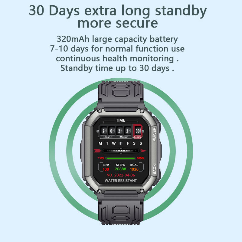 Canmixs Smart Horloge Voor Mannen Bluetooth Bellen Vrouwen Horloge Lange Standby Gps Sport Tracker Waterdichte Smartwatch Voor Ios Android