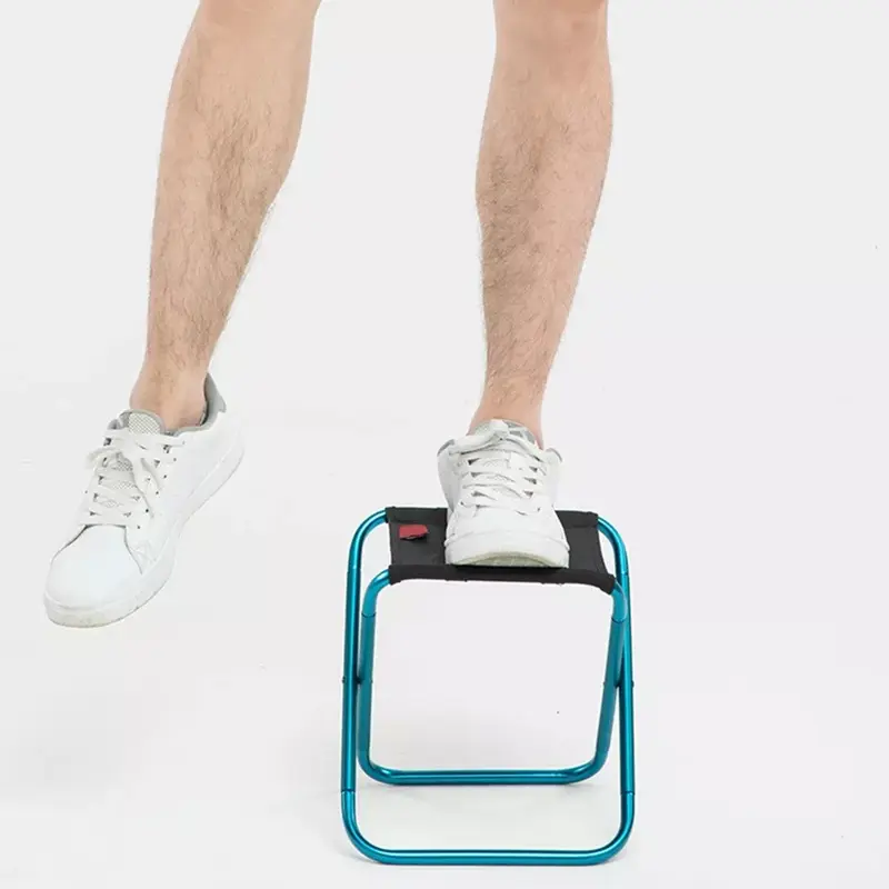 Sgabello da campeggio pieghevole sedia da pesca leggera portatile in lega di alluminio sgabello da viaggio per Picnic Mini panca con borsa 4 colori