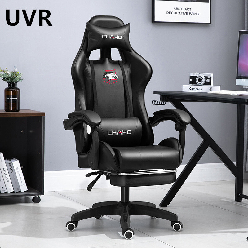 UVR Female Anchor Live Broadcast Rotatable Chair Can Lie Down Office Chair LOL Internet Cafe Racing Chair Adjustable Swivel