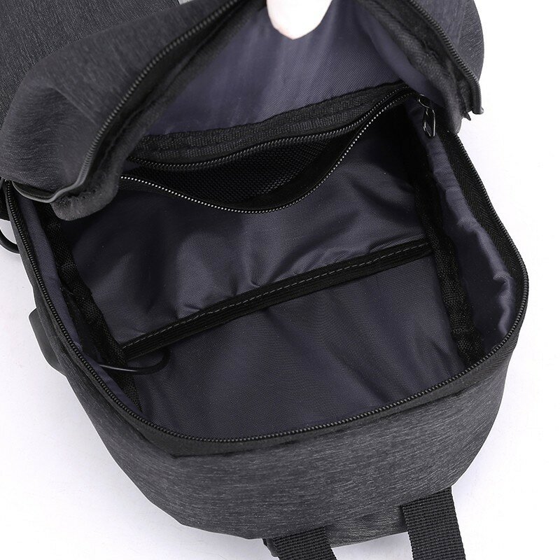 2022 New Single Shoulder USB Chest Bag Men 's Small Backpack Messenger Business Waist Bag Reflective Anti Splash Oxford Cloth