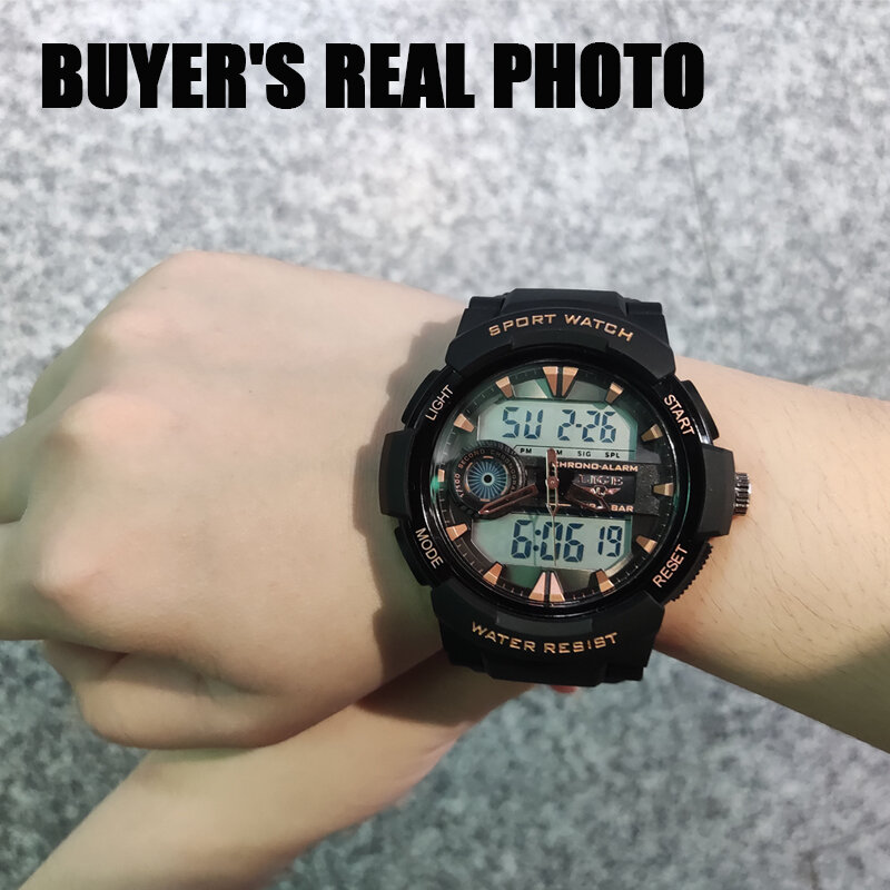 LIGE Men Watch Top Luxury 50m orologio da polso impermeabile LED sveglia orologio per uomo Sport orologi militari Mens relogios masculino