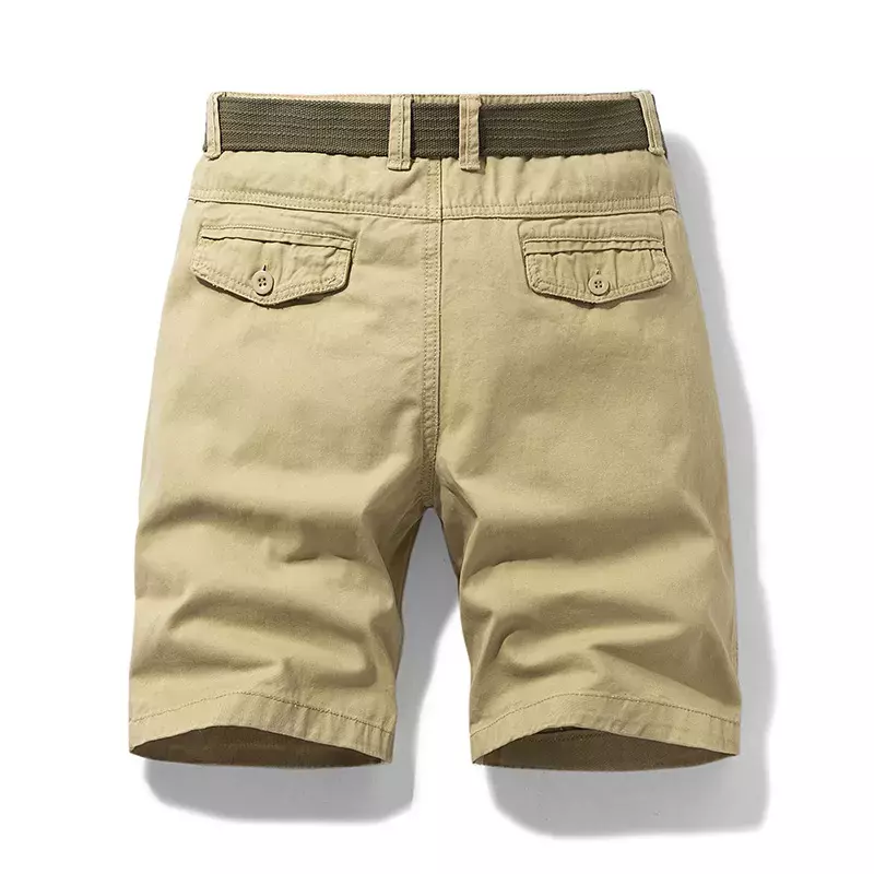 New Summer Men Cargo Shorts Cotton Casual Mens Shorts Pants Jogger Military Solid Straight Cargo Shorts Men Brand Clothing 2022