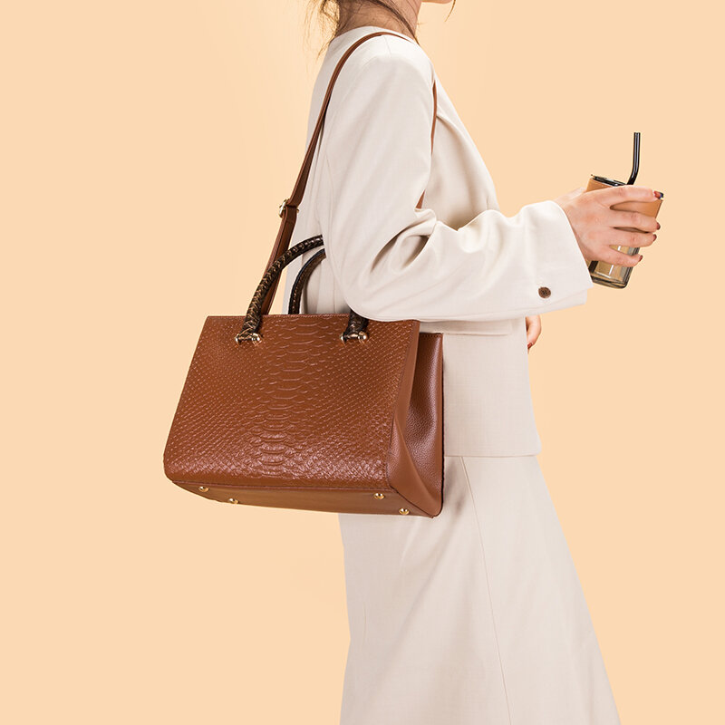 Women Bags 2023 Handbag Fashion Handbags Three-piece Crocodile Leather Bags Large Capacity Shoulder Bags Wallets And Card Holder