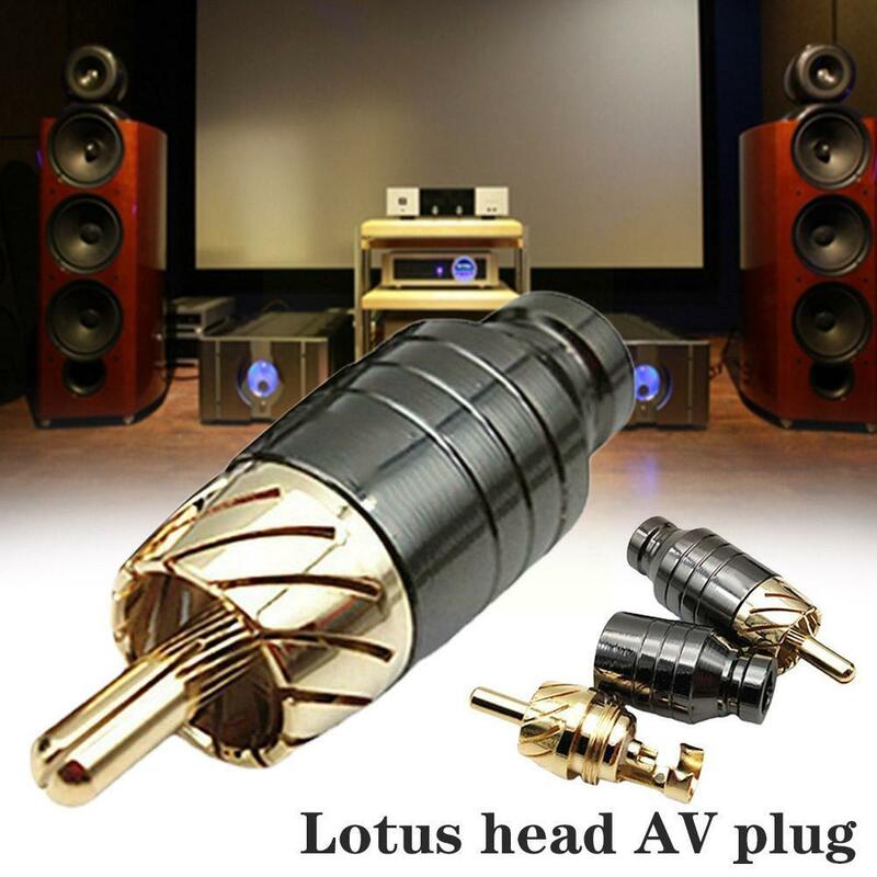 Av Plug Video Gun-color chapado en oro Rca soldadura Rca enchufe amplificador cola Audio pequeño agujero de Audio C1z1