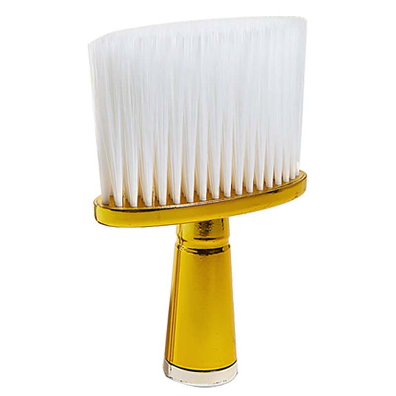 2X Soft Hair Brush Neck Face Duster Cabeleireiro Hair Cutting Cleaning Brush Para Barber Salon Ferramentas de cabeleireiro-Ouro