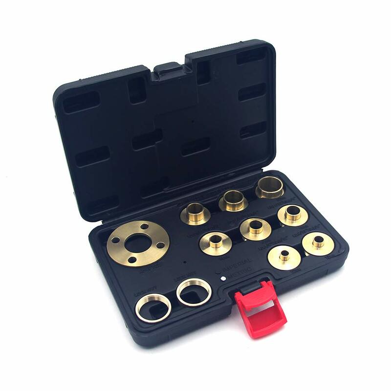 11 Teile/satz Messing Vorlage Router Guides Kit mit Schloss Mutter Adapter Router Acory Router Vorlage Guide Buchse Kit