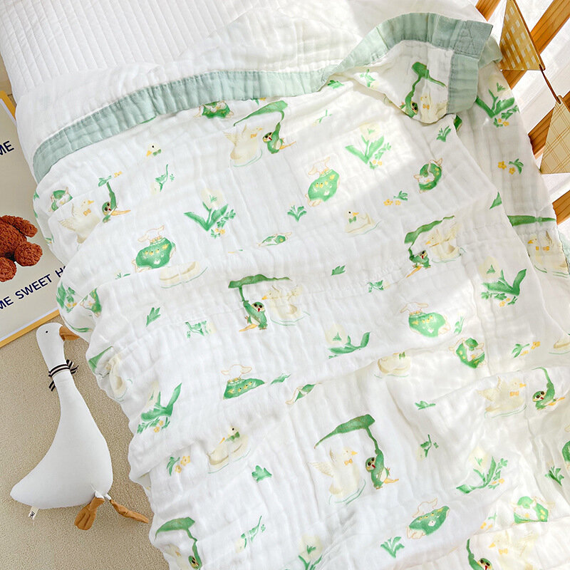 Kangobaby-Couverture d'emmaillotage en mousseline de coton pour bébé, serviette de bain pour bébé, couette pour nouveau-né, 6 couches, # My Soft Life #, quatre saisons