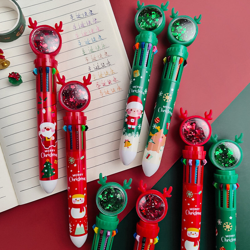 Simpatica penna a sfera 10 colori penna a sfera robusta Kawaii Rollerball Pen articoli per ufficio scolastici articoli da regalo