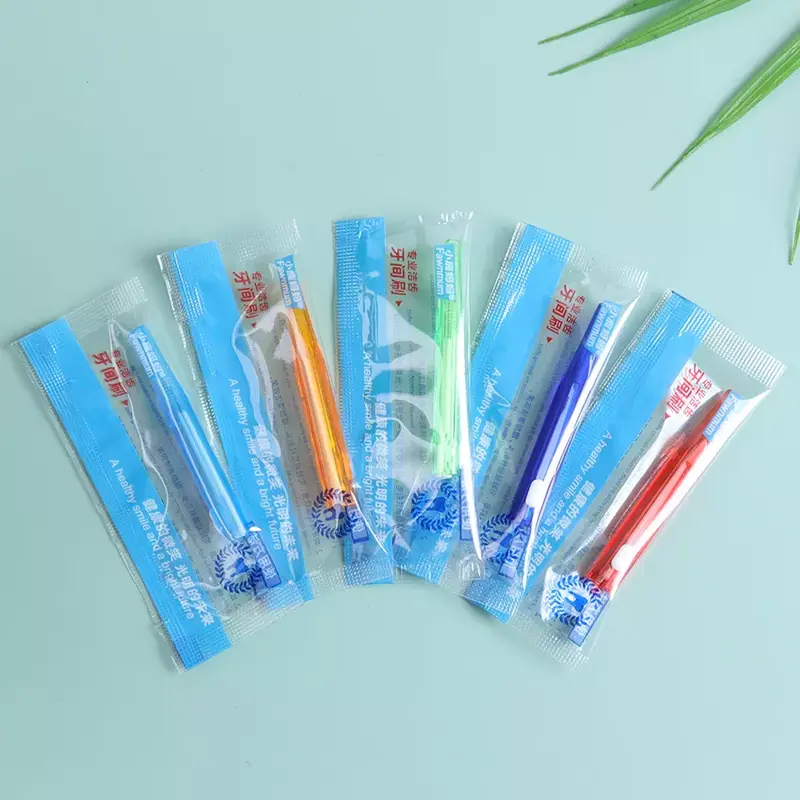 10PCS Oral Interdental Brush Adult Tooth Cleaning Telescopic Toothbrush Travel Portable Belt Type Oral Cleaning Hygienic Floss